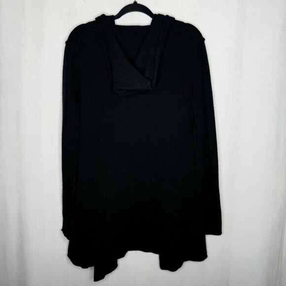 BCBGMaxAzria / black wool angora blend open front cardigan sweater / S - Picture 2 of 7